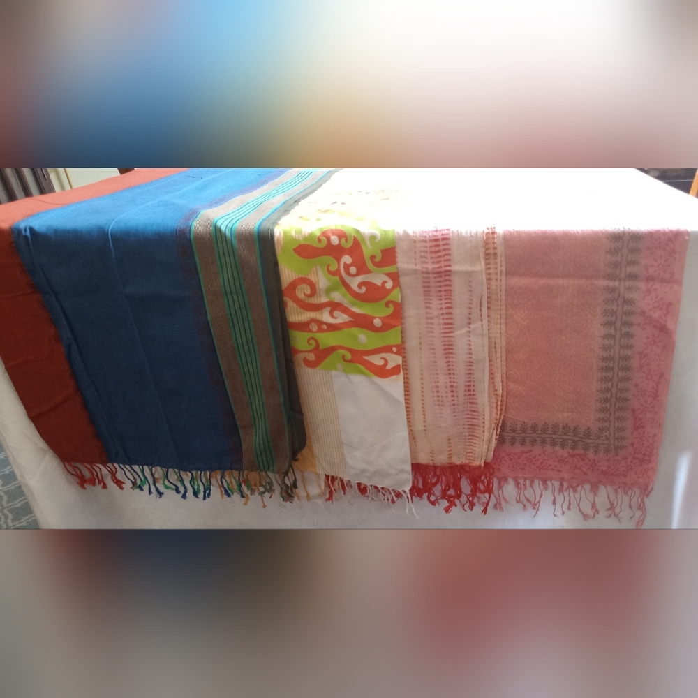 Indian Scarves- Four Scarves Of different Colors